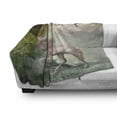 thumbnail image 2 of Hummingbirds Soft Flannel Fleece Blanket, Unicorn Green Spring Leaves Birds Twinkling Star Moon Mystic Fantasy Fairytale, Cozy Plush for Indoor and Outdoor Use, 50" x 60", Multicolor, by Ambesonne, 2 of 5