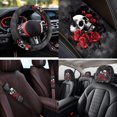 thumbnail image 5 of KUIFORTI Skull Rose Automobile Seat Cover Sets All-Season Protection Set of 14 Automotive Front Seat & Bench Back Seat Cover Easy to Install Comfortable Fit Most Cars, Truck, Suv, or Van, 5 of 7