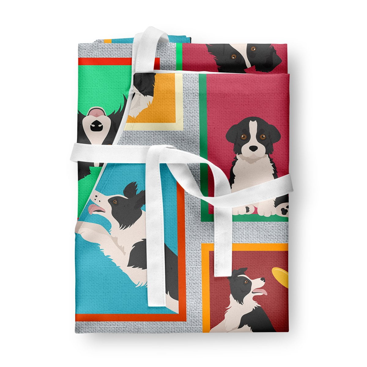 Lots of Border Collie Apron 27 in x 30 in