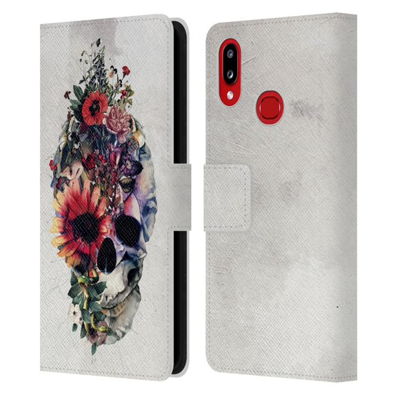 Head Case Designs Officially Licensed Riza Peker Skulls 6 Two Face Leather Book Wallet Case Cover Compatible with Samsung Galaxy A10s (2019)