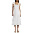 thumbnail image 3 of Lands' End Women's Cotton Dobby Smocked Dress with Ruffle Straps, 3 of 3
