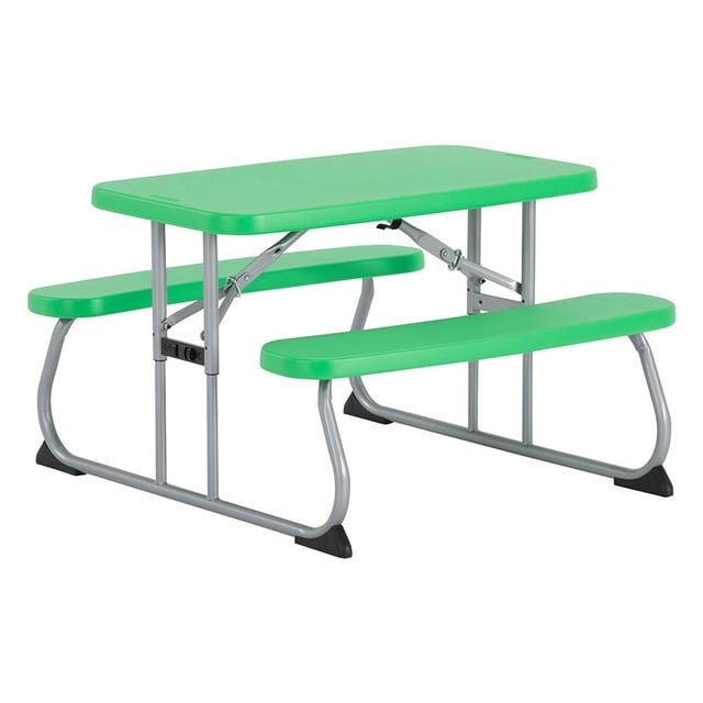 Mesa de Picnic Lifetime con Bancas para Niños Verde