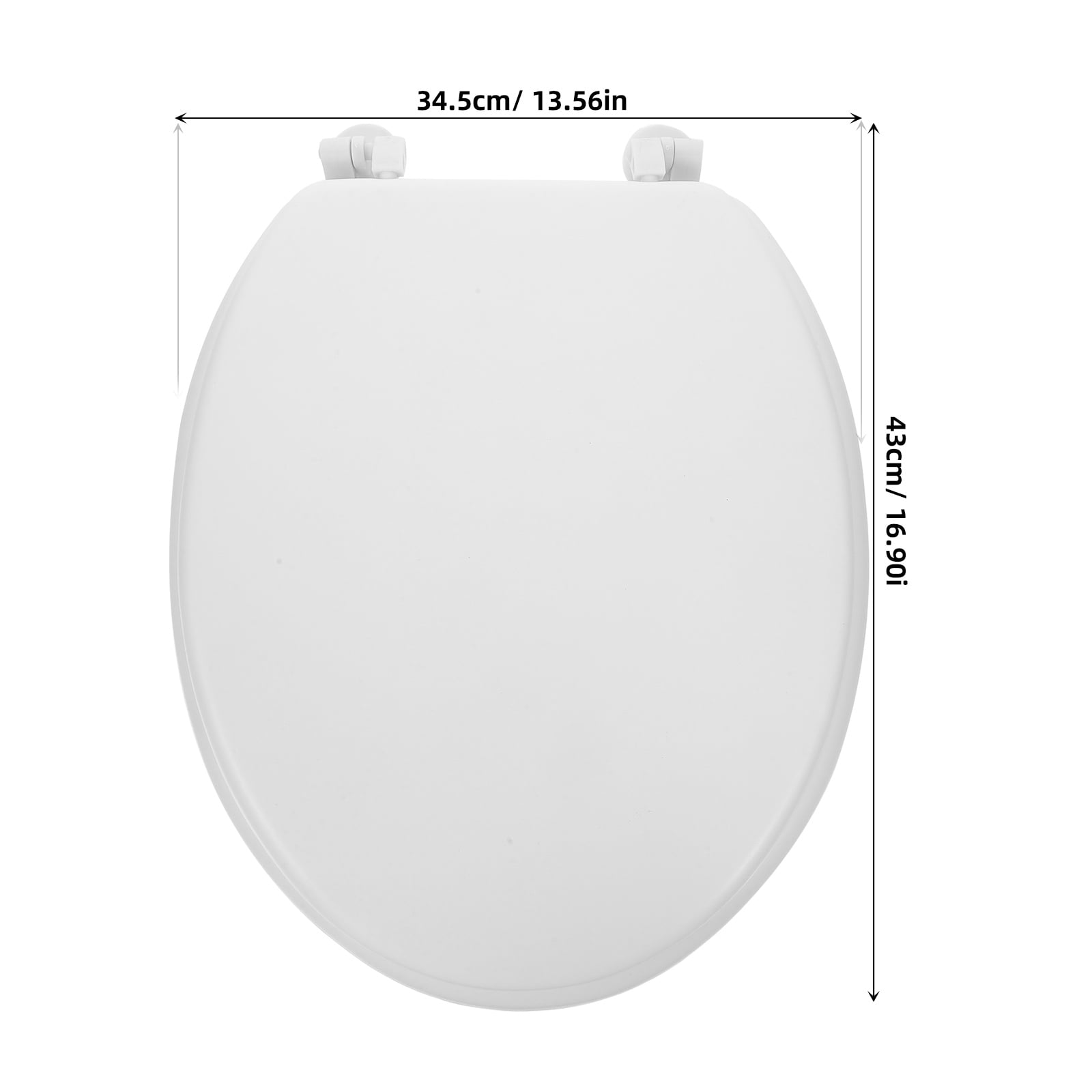 Pawsdot Heavy Duty Padded Round Soft Close Foam Toilet Seat 2pcs Easy to Clean Comfortable for Plus Size Users