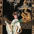 thumbnail image 5 of Oriental Furniture 6 ft. Tall Black Lacquer Royal Ladies Room Divider - 3 Panel, 5 of 5