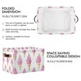 thumbnail image 2 of Yayeee 2 Pack Canvas Storage Basket with Handles for Shelves Fabric Bins Closet Organizer, Pink Cartoon Ice Cream, 2 of 8