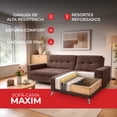 thumbnail image 3 of Sala, Sofá cama Maxim matrimonial, Atlas del Descanso con chaise longue Café, 3 of 11