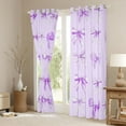 thumbnail image 3 of Feelyou Watercolor Bow Curtains Pack of 2 (42x84 Each), Princess Ribbon Curtains Blackout, 3 of 6