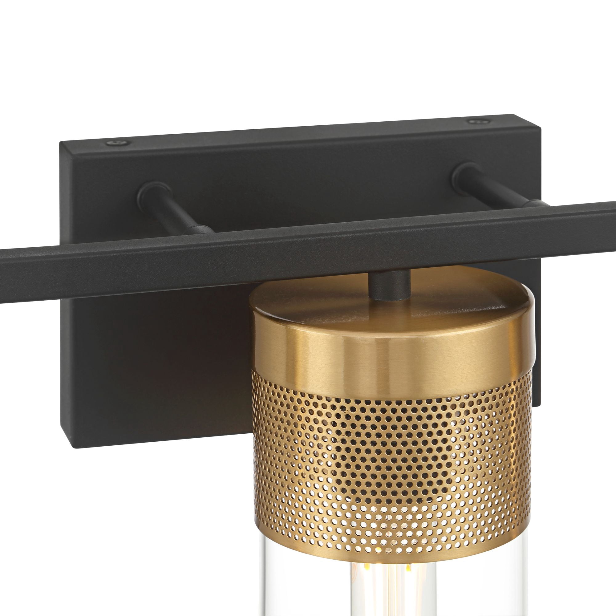Possini Euro Design Berlin 23 1/2" High Modern 3 Light Bathroom Vanity Wall Lamp Light Fixture Mount Hardwired Black and Gold