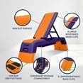 thumbnail image 5 of Yes4All Multifunctional Fitness Aerobic Step Platform/Aerobic Deck, Household Step Workout Bench for Home Gym (Orange/Purple), 5 of 8