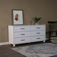 thumbnail image 2 of Grain Wood Furniture Loft 6-Drawer Dresser, Solid Wood with Brushed White Finish, 2 of 7