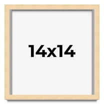 14x14 Frame Beige Real Wood Picture Frame Width 0.75 inches | Interior Frame Depth 0.5 inches |