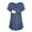Blue, variant on Womens Nursing Shirts for Breastfeeding with Hidden Zipper V Neck Short Sleeve Loose Fit Maternity Tops Blue, Size XL
