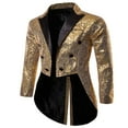 thumbnail image 5 of Costume Homme Paillettes Brillantes Col Rabattu Bal Queue-de-Pie Smoking, 5 of 5