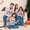 Blue, variant on RKSTN Christmas Pajamas for Family Fashion Long Sleeves Tops and Pants Sleepwear for Dad / Mom/ Kids Cute Elk Snow Printed Matching Pajamas Set(Kids)