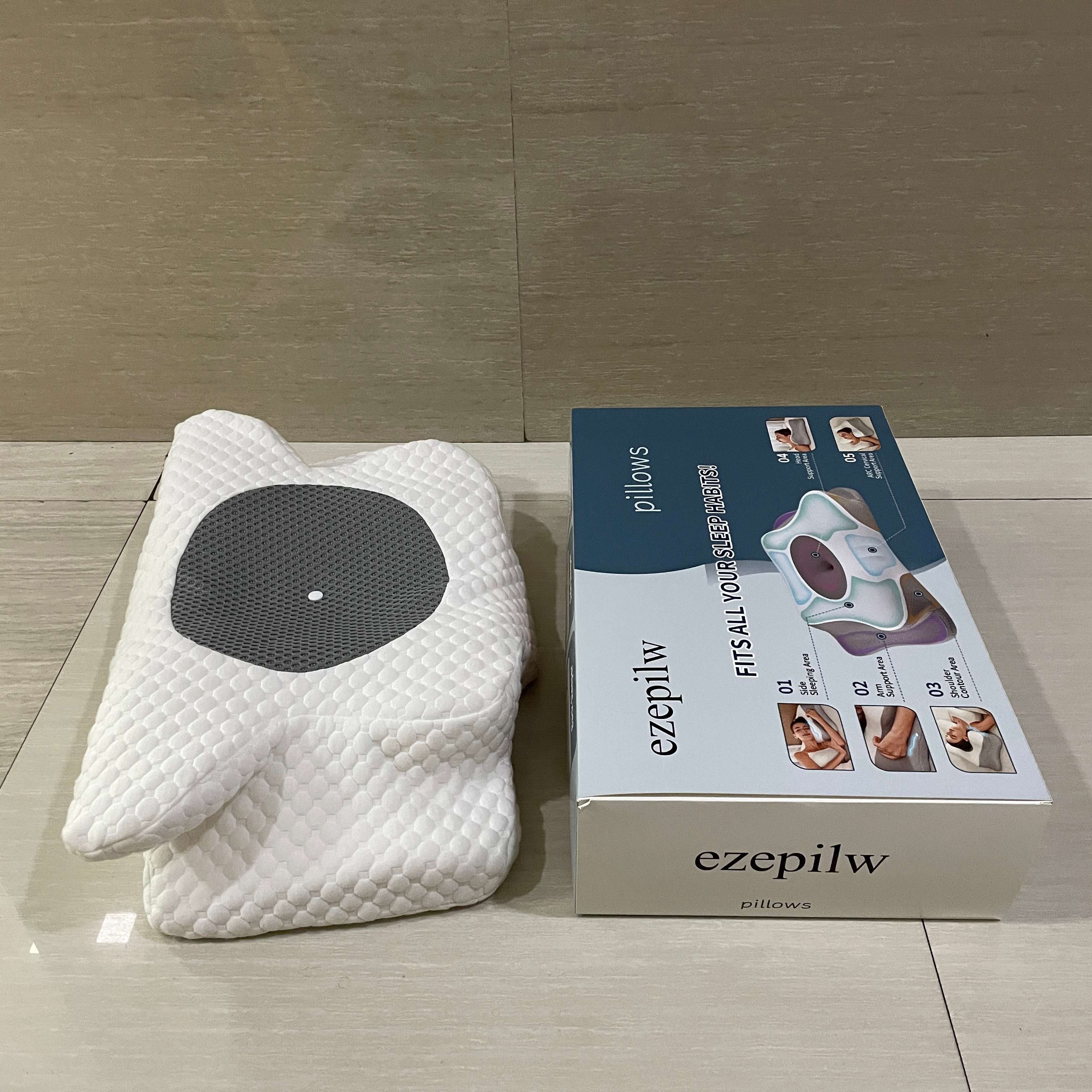 ezepilw pillows,Dream Without Pain Cervical Neck Pillow for Sleeping, Ergonomic Side Sleeper Pillows for Adults, Cooling Orthopedic Pillow for Neck Relief Support