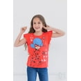 thumbnail image 3 of Miraculous Ladybug Cat Noir Rena Rouge Little Girls 3 Pack T-Shirts Little Kid to Big, 3 of 5
