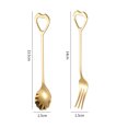 thumbnail image 2 of 1 Set Restaurant Fork and Spoon Set Stainless Steel Flatware Set Spoons and Fruit Fork, 2 of 7