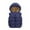 Navy, variant on REDARER Kids Puffer Vest, Lined Sleeveless Jacket for Toddler Boys Girls, Removable Hood Winter Wear,Size:3-4 Years