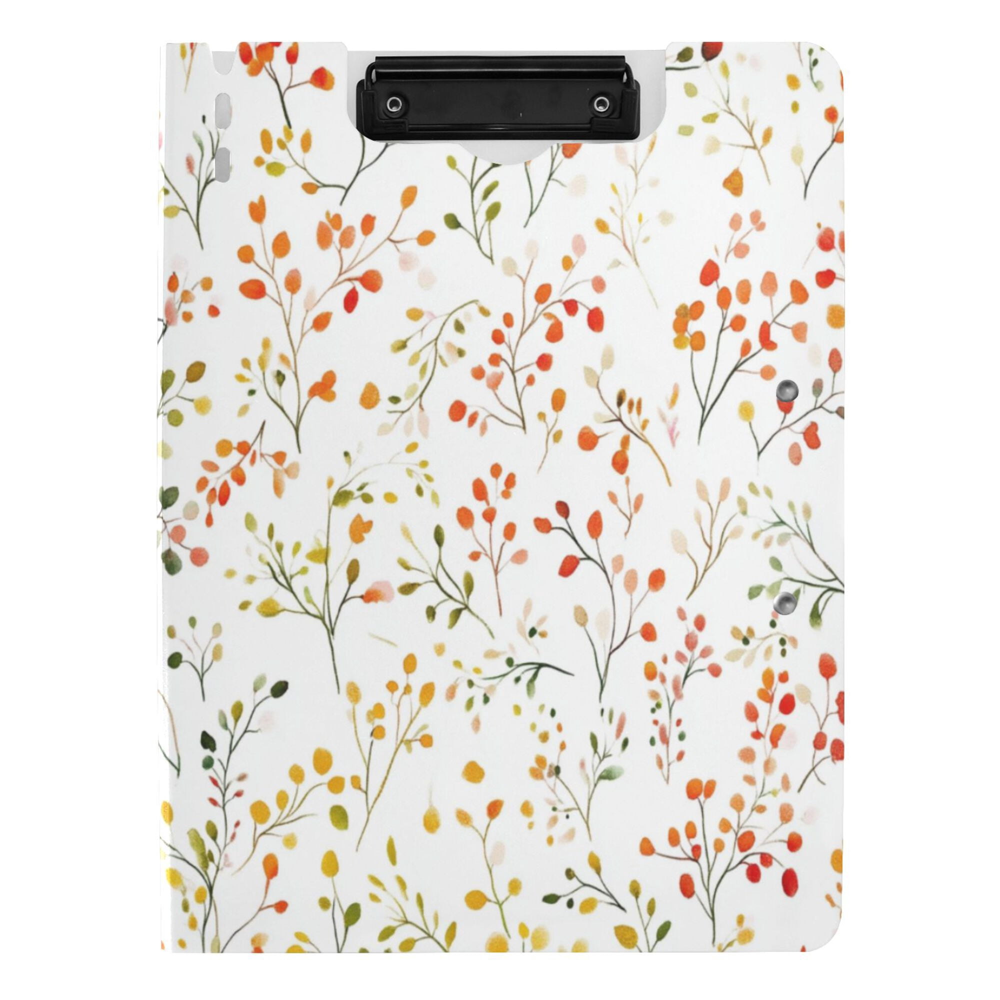 FORMRS A4 Clipboard Folder with Pen Holder Horizontal Foldable School Office Binder, Small Floral Pattern