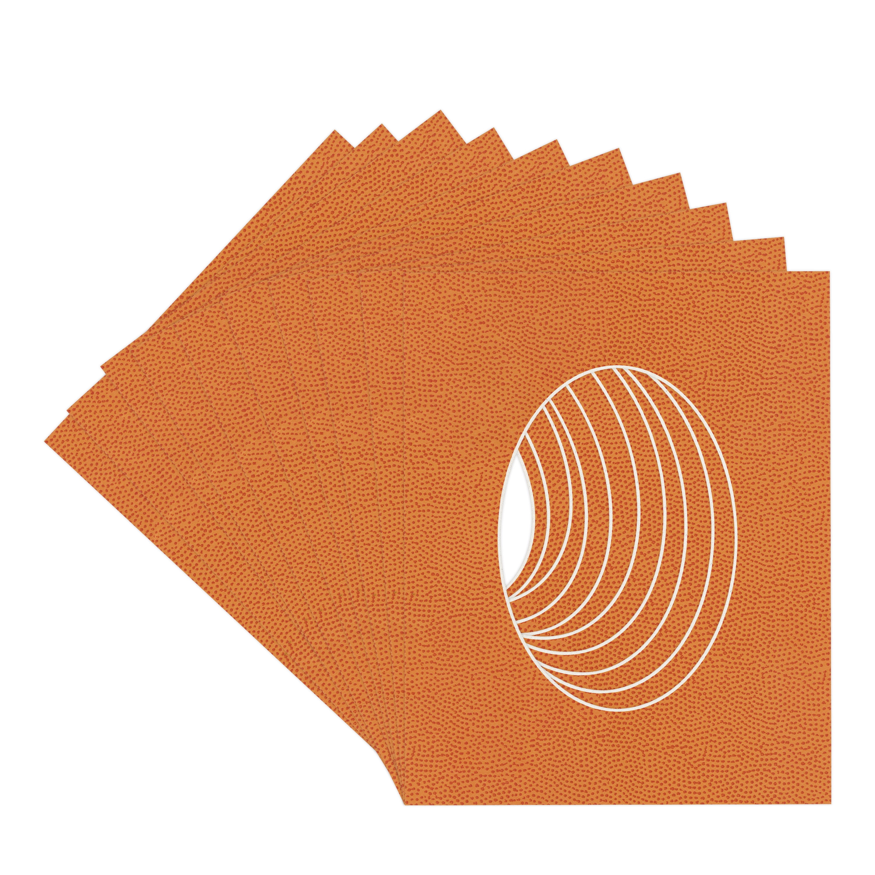 Basketball Texture Picture Frame Mat for 18x24 Frames - Oval Opening for 15x20 Photos - 10 Mats