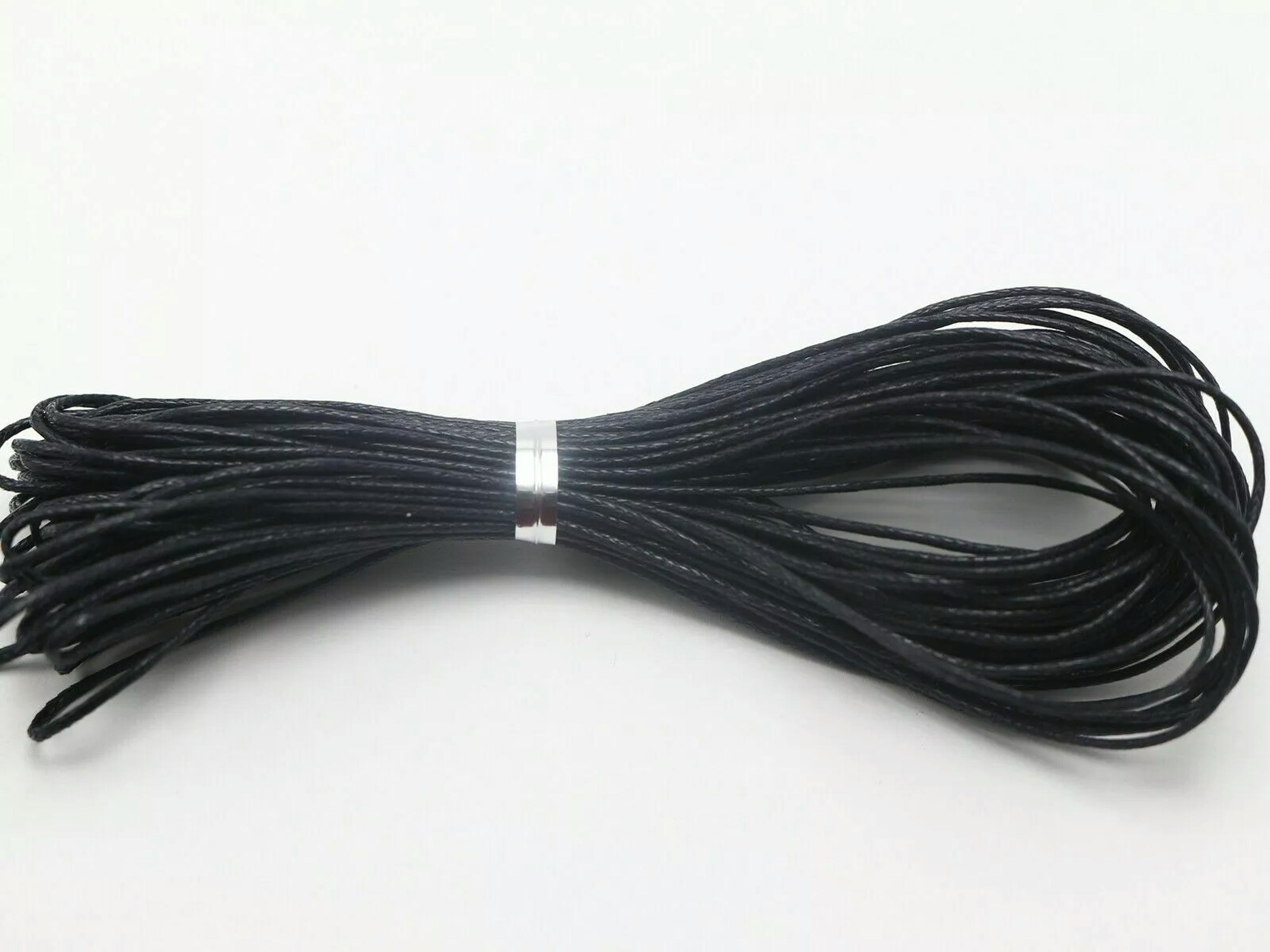 U8MO 500 Meters Black Waxed Cotton Beading Cord 1mm for Bracelet Necklace