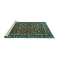 thumbnail image 2 of Ahgly Company Machine Washable Indoor Rectangle Oriental Turquoise Blue Traditional Area Rugs, 6' x 9', 2 of 4