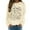 Beige, variant on Women's Oversized Sweatshirts Spring Fall Trendy Casual Floral Printed Round Neck Long Sleeved Sportswear Pullover Hoodless Loose Sweatshirt Pullover Top Beige-L