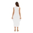 thumbnail image 6 of Xmarks Women's Basic Tank Top Maxi Long Dress Casual Sleeveless Summer Beach Dress White 2XL, 6 of 7