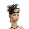 thumbnail image 4 of Clearance! Fdelink Flapper Beaded Headband Headpiece Accessories 20s Wedding Headband, Party Headband (Black), 4 of 5