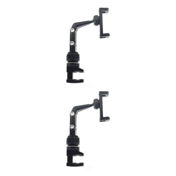 Wosthever Soporte para teléfono de guitarra Soporte para micrófono para lecciones de guitarra Tutoriales Negro Verde Gris oscuro 2piezas