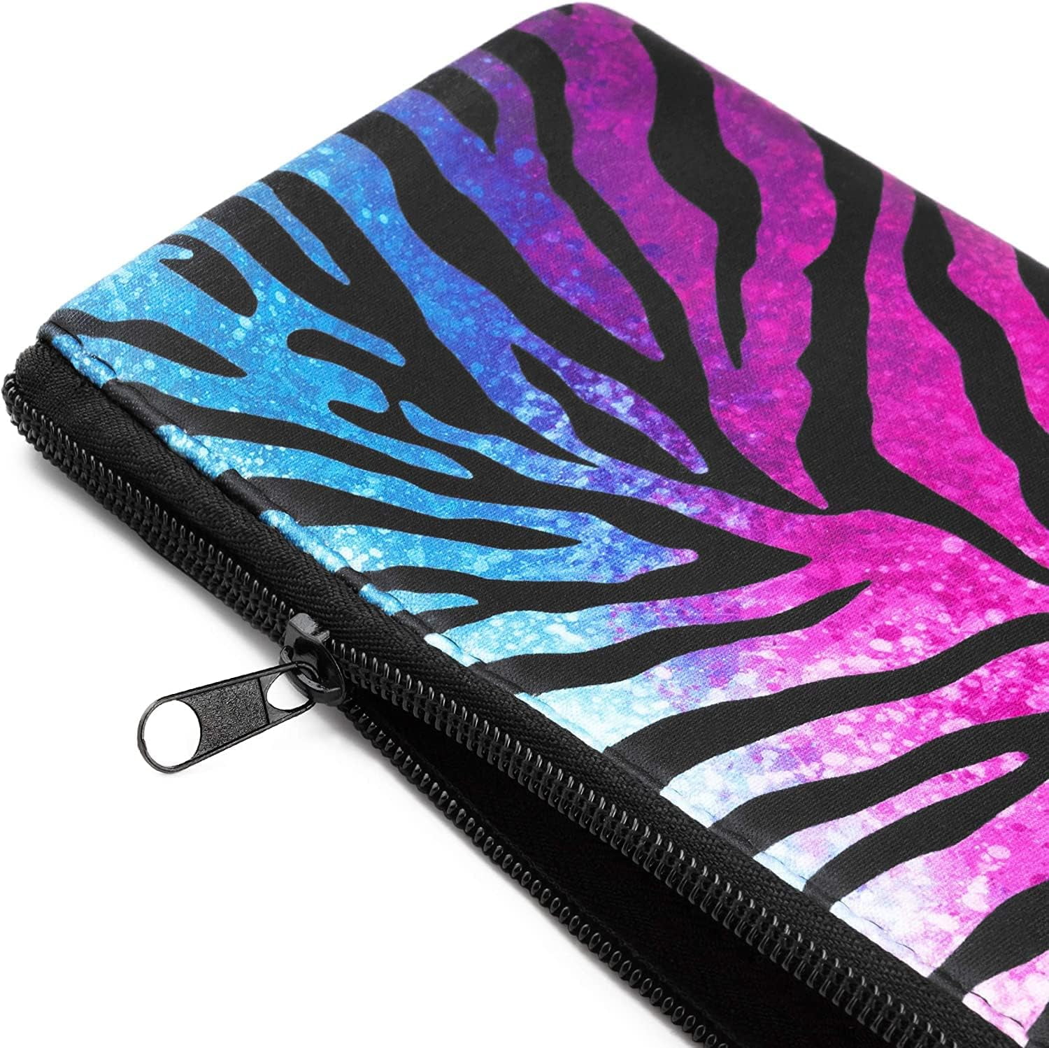 Zebra Fuente - Disposable Fountain Pen - Coloured Ink - Pack of 10 - Includes Pink/Blue Striped Pencil Case