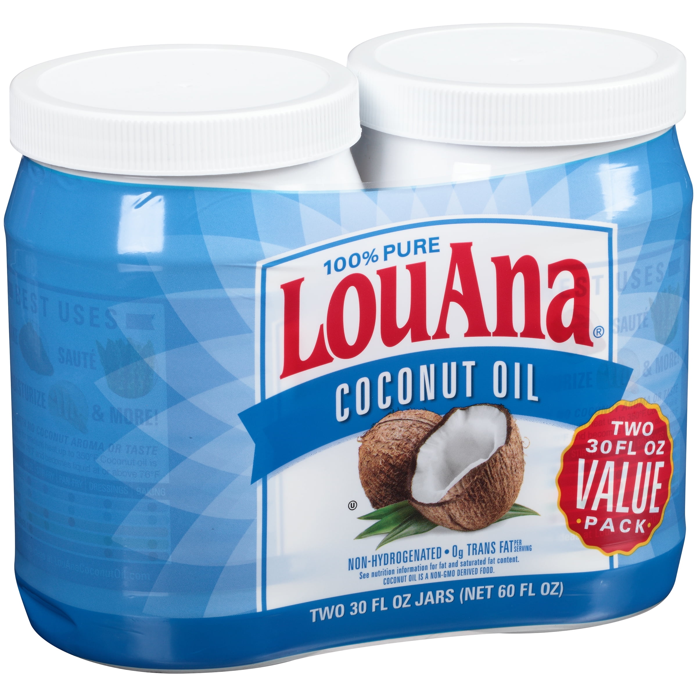 100% Pure LouAna Coconut Oil 2 PK, 2.0 CT by Venura Foods, LLC