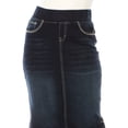 thumbnail image 6 of Be-Girl Women's Denim Skirt size S to 5XL, Elastic Waistband,Contrast Stitching-SG-79225, 6 of 6