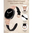 thumbnail image 2 of Wearlizer Celtic Knot Leather Band Compatible with Samsung Galaxy Watch 8 40mm 44mm & Watch 8 Classic 46mm, Slim Dressy Leather Strap for Women with Designer Interlock Buckle, 2 of 6