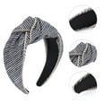 thumbnail image 3 of Unique Bargains 1 Pc Tie Stripes Headbands for Women Black, 3 of 6