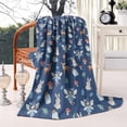 thumbnail image 2 of Dark Blue Princess Fairy Forest Pattern Blanket,Comfortable Soft Flannel Throw Blanket,All Season,Warm Lightweight Blankets for Sofa Bed Couch Living Room Chair,40"x50", 2 of 4