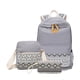 thumbnail image 1 of Conjunto organizador de hombro Sonducket de lona 3 piezas Gran capacidad Cremallera Estilo étnico Mochilas escolares Bolsa de Mochilas Gris, 1 of 6