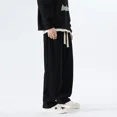 thumbnail image 2 of Pantalones deportivos rectos para hombre, pantalones de chándal finos de verano para hombre, pantalones de pana lisos, sudadera de lujo, pantalones anchos holgados Xxxl Y2k, 2 of 4