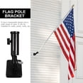 thumbnail image 5 of NICEXMAS 1Set Adjustable Flag Pole Holder Aluminium Alloy Black for Wall Mountable Outdoor Use 6.5x5.9in, 5 of 8
