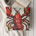 thumbnail image 3 of YINGXI Decorative Throw Pillow Covers, Let's Get Gras Crawfish Mask New Orleans Carnival Outdoor Home Decor, Couch Cushion Case 12x12in, 3 of 5