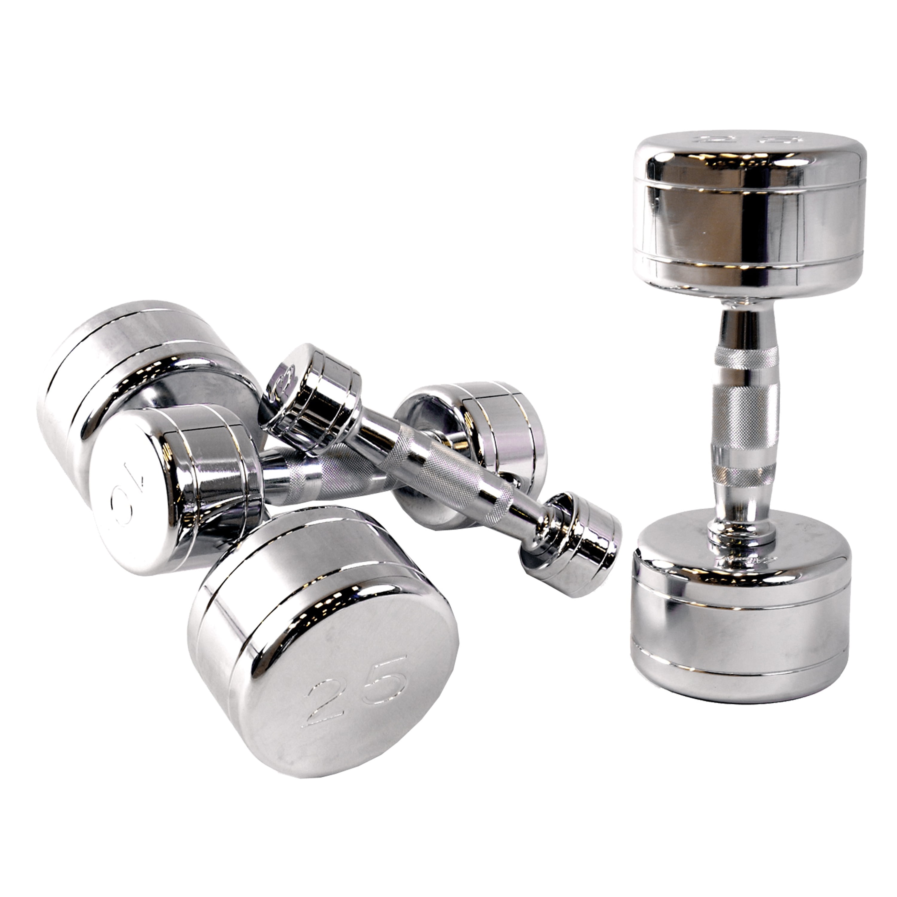 CAP Barbell Contoured Handle Chrome Dumbbell, Single, 12 lbs