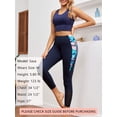 thumbnail image 4 of As Rose Rich Women Workout Leggings 2 Side Pockets 7/8 Length Yoga Pants Swim Tights, XL, 4 of 9