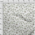 thumbnail image 2 of oneOone Polyester Lycra White Fabric Leaves & Flower Floral Fabric For Sewing Printed Crafts Fabric By The Yards 56 Inches Wide, 2 of 4