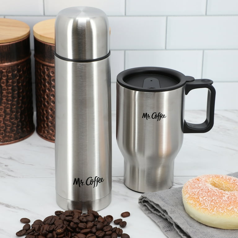 Mr. Coffee Javelin 2 Piece Thermal Bottle and Travel Mug Set in