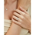 thumbnail image 4 of 3 Carat Radiant Cut Moissanitefor Women,D color VVS1 - 18k White Gold Over Silver - Yellow, 4 of 7