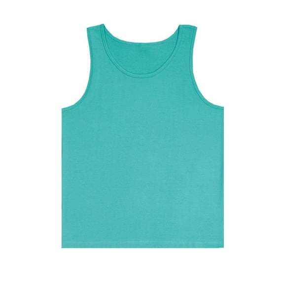 Women's Cotton Tops Summer Casual Fit Crew Neck Sleeveless Basic Slim Shirts Tunic Soft Comfortable Blouses (XXL, Green)