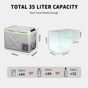 Alpicool XD45 Portable Fridge 12 Volt Car Refrigerator 34 Quart Fast Cooling Freezer for Fishing, Camping, RV, Truck, Boat-12/24V DC