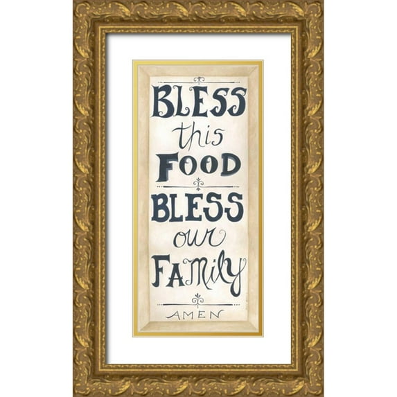 Shamp, Cindy 17x32 Gold Ornate Wood Framed with Double Matting Museum Art Print Titled - Bless