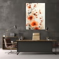 thumbnail image 5 of Mudket Orange Poppy Watercolor Canvas Wall Art, Framed Ready to Hang, Floral Botanical Print, Modern Wall Decor for Living Room Bedroom - 12"L x 8"W, 5 of 10