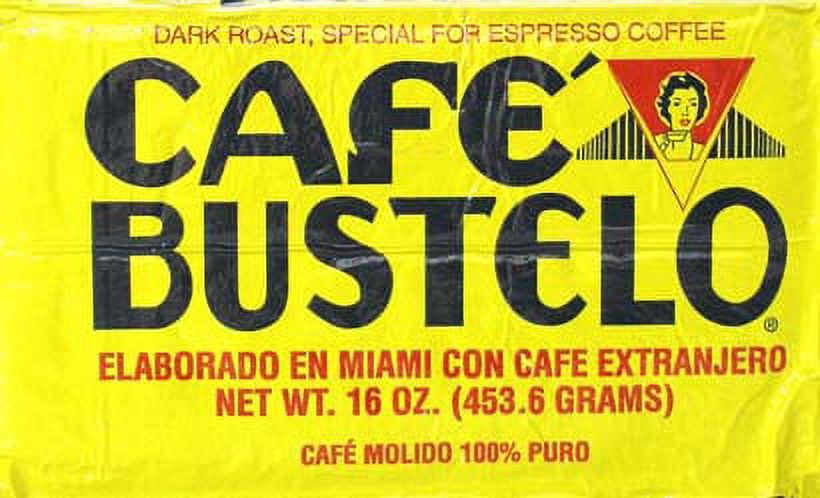 Café Bustelo Espresso Dark Roast Ground Coffee, Vacuum-Packed Brick 16 oz Bag